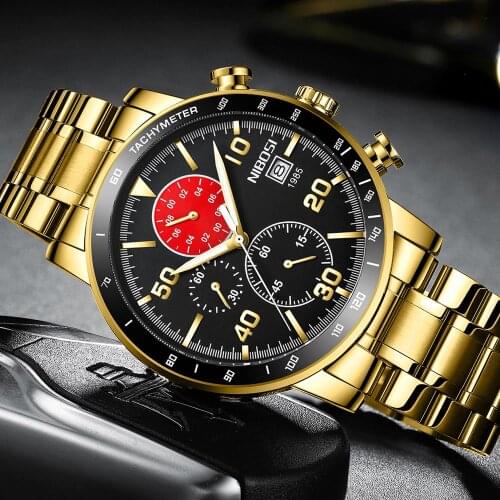 NIBOSI new Men‘s Quartz Watches Top Brand Luxury Military Clock Business Waterproof Watch men sport WristWatch Relogio Masculino