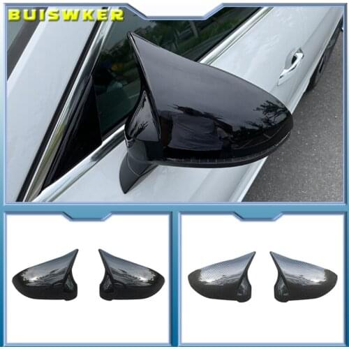 For Audi A4 A5 B9 Side Mirror Caps (Carbon Look) 2017 2018 2019 S4 S5 RS5 allroad Quattro replace Covers