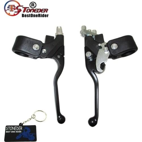 STONEDER Dual Twin Brake Left Right Lever For Water Cool Pocket Bike 47cc 49cc Mini Quad ATV