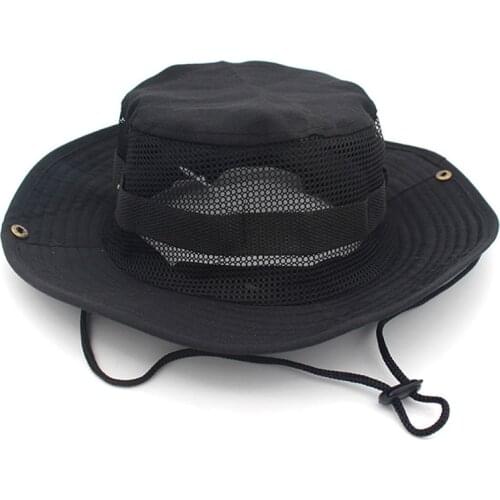 Outdoor Hiking Travel Boonie Cap Hunting Tactical Military Camouflage Hat Camping Sun Cap Bucket Style Fisherman Hats Safari