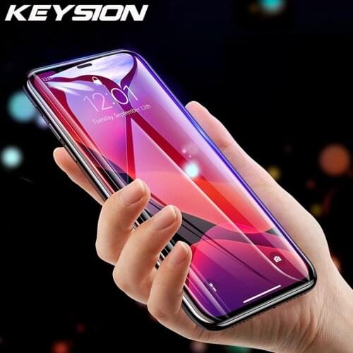 KEYSION Tempered Glass for iPhone 11 11 Pro Max Screen Protector Phone HD Clear Full Cover Glass for iPhone XR 6 7 8 Plus XS Max