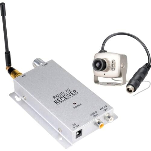 6LED Mini Wireless CCTV Security Kit 1.2G Color CMOS CCTV Security AV Camera+Receiver