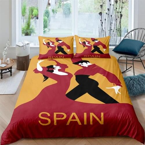 ZEIMON Spain Dancer Duvet Cover Bohemian Bedding Set Single Full Quilt Covers 2/3PCS Bedclothes Euro Size For Bedroom Decor