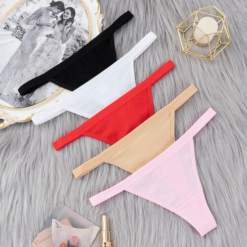 Hot Sale Women Cotton G String Thongs Low Waist Comfortable Panties Female Seamless Breathable Thong Underwear Intimate Lingerie