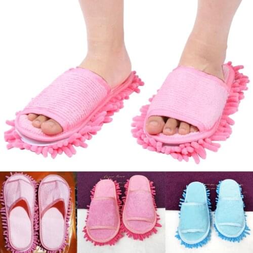 Microfibre Mop Slipper House Floor Foot Shoes Lazy Polishing Cleaning Dust Tool Hogard FE15