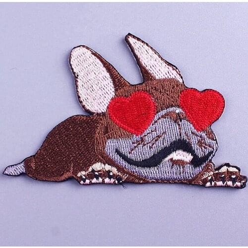 Cartoons Dog Patch on Clothes DIY Cute Embroidered Patches for Clothing Stickers Iron on Patches for Clothes Applique Badges