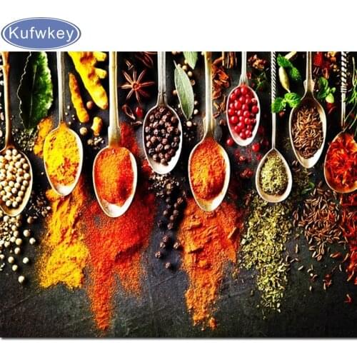 3d DIY Diamond Embroidery Painting Kitchen Seasoning of Diamond Painting Kits full square/round diamond Mosaic Cross Stitch Kit