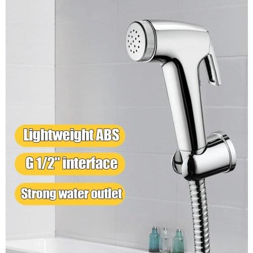 Toilet Bidet Sprayer Set Kits Home Car Handheld Electroplating ABS Pet Toilet Bathroom Shower Diaper Cleaning Hose Holder