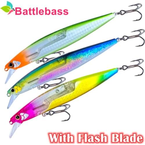 BATTLEBASS With Flash Blade Minnow New Hot Model Professional Quality Fishing Lures 120mm 21g Hard Floating Wobblers Crankbait