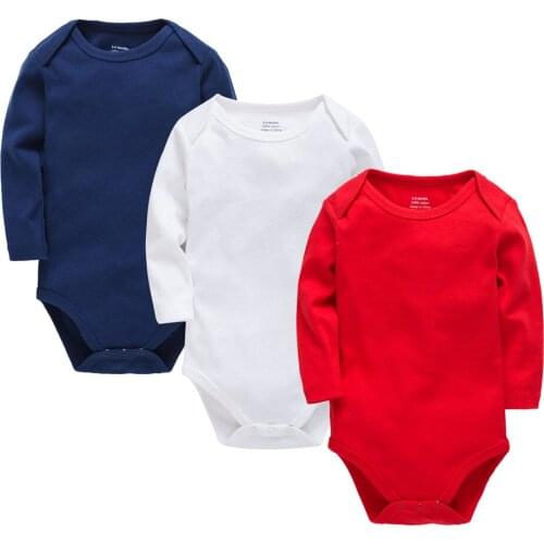 2020 Solid Baby Bodysuit Cotton Long Sleeve White Black Blank Clothes O-neck Full Newborn ropa bebe Clothing