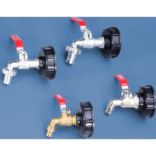 Durable IBC Tank Tap Adapter S60*6 to 1/2'' 3/4'' Coarse Thread Connector Replacement Valve Fitting