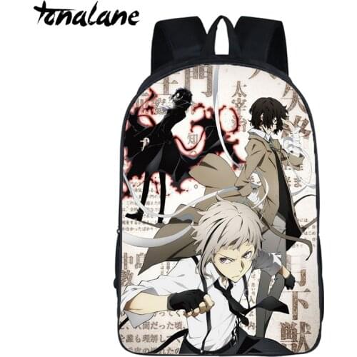 Anime Bungou Stray Dogs Season 3 Backpack for Teenage Girls Boys Travel Bagpack Atsushi Dazai Chuya Student School Book Bags