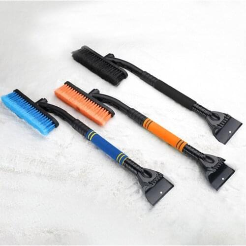 Vehicle Mounted Snow Shovel Removable Snow Brush Scalable Automobile Windshield Snow With Foam Brush Handle