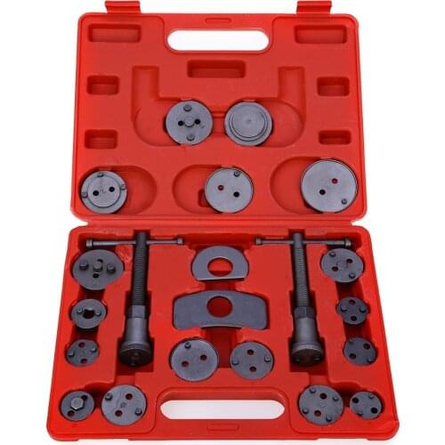 21pcs Carbon Steel Car Disc Brake Caliper Rewind Back Brake Piston Compressor Tool Kit Set For Automobiles Garage Repair Tools