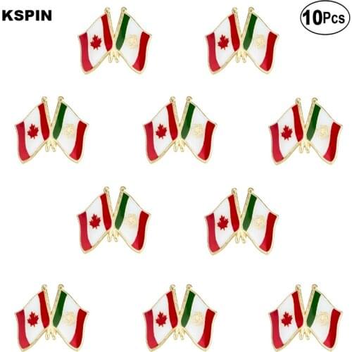 Canada & Mexico Flag Lapel Pin Flag badge Brooch Pins Badges 10Pcs a Lot