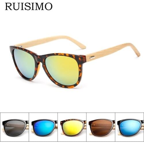 Bamboo Sunglasses Men Wooden Sunglasses Women Brand Designer Mirror Original Wood Sun Glasses retro de sol masculino