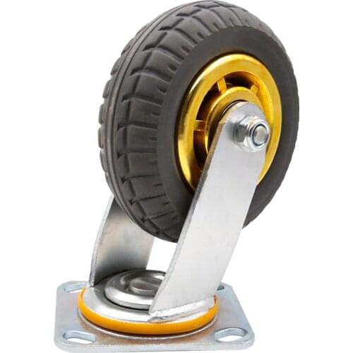 Super heavy universal wheel 4 5 6inch rubber wear-resistant silent anti-skid trolley wheels Furniture Casters load-bearing 400kg