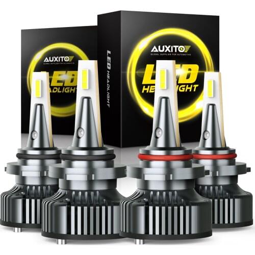 AUXITO H4 LED H11 H8 LED Canbus 9005 9006 H9 HB3 9003 9012 Car Headlight Bulb 20000LM 80W 6500K 12V 24V Car Light No Radio Noise