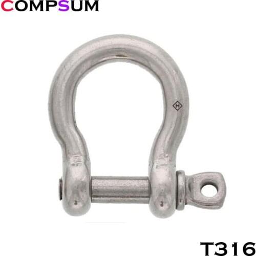 T316 Paracord Bracelet Steel Buckle Stainless Steel Screw Pin Bow Shackle Steel Buckle