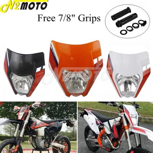 Universal Enduro Motocross Headlight For EXC SX F XCF XC 250 300 350 450 2016 2017 2018 Off Road Dirt Bike Headlamp Fairing