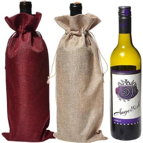 Wine Bags Wine Gift Bags, Wine Bottle Bags, Reusable Wine Bottle Covers for Christmas, Wedding, Birthday, Travel