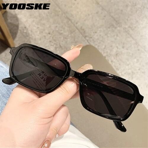 YOOSKE Brand Black Sunglasses Men Women Fashion Small Square Sunglasses Femlae Classic Driving Eyeglasses Male Shades UV400