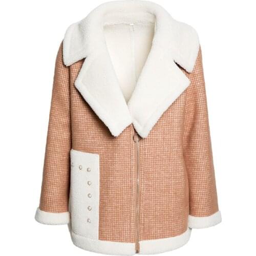 Women Winter Coat Wool 2020 Female Warm Cashmere Long-sleeved Cardigan Jacket Coat Locomotive Female Student Trend Jacket