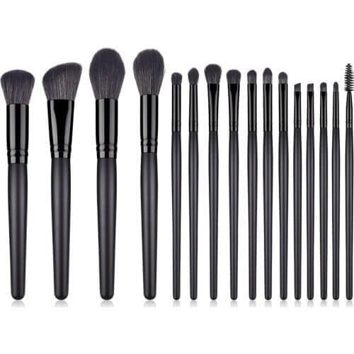 16pcs/set makeup brushes Black wooden handle for Foundation Powder make up brushes кисти для макияжа beauty tools