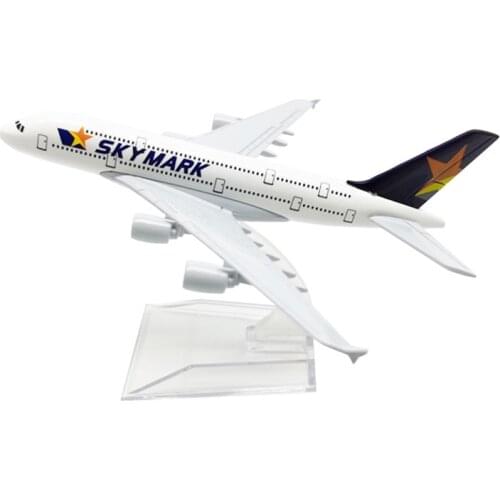 16cm Alloy Aircraft Model Airliner Japan Tianma Airlines Airbus 380 Auto Accessories Toys Airplane Airliner Kid Gifts