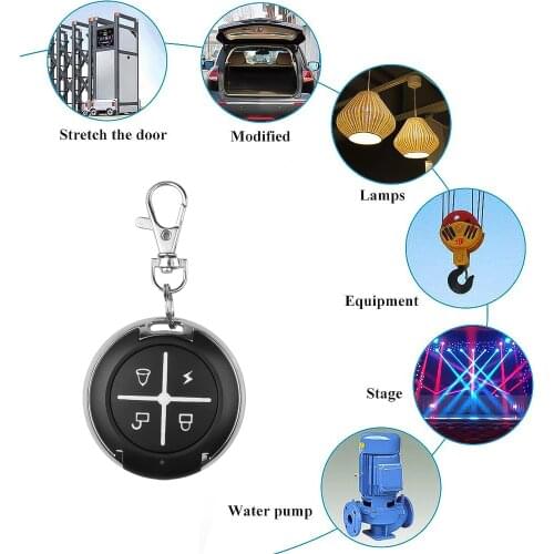 433Mhz Car Remote Controller Copy Code Duplicator Keychain Wireless RF 4 Channel Electric Cloning Remote Control Door Switch