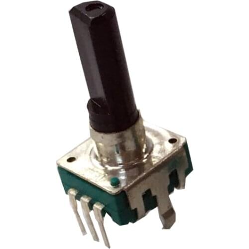 5pcs 360 Degree Rotary Encoder EC12 RE12 Audio Encoder Coding 5 Pin 24 Position With Push Button Switch Handle Length 12.5 20 15