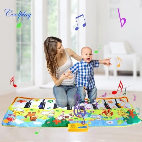 8 Styles Musical Mat with Animal Voice Baby Piano Playing Carpet Music Game Instrument Toys Early Educational Toys for Kids Gift