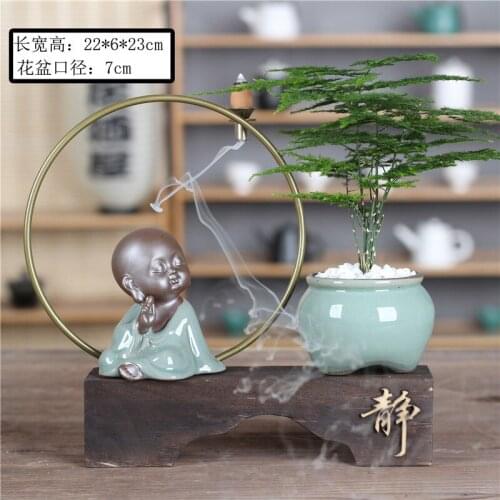 Reflux Aroma Natural Agarwood Home Decoration Incense Burner Smoke Back Flow Aromatherapy Incense Burner