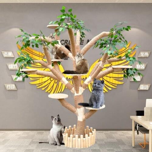 Large Cat Tree Climbing & Cat Climbing Frame Wear-resistant & Healthy Log Withered Trunk Cat Climbing Tree Pet Jumping Platform