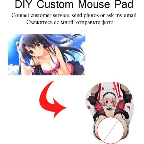 DIY Custom Gaming Mouse Pads Drop Shipping with Wrist Rest MousePad Sexy Anime Ass Big Breasts Wristband for Game Computer