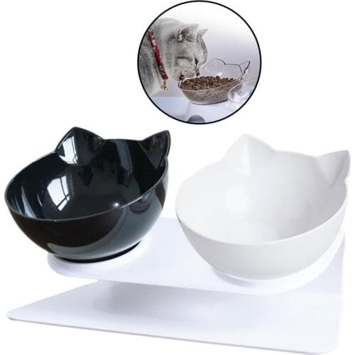 Dorakitten 1pc Thicken Cat Food Bowls Adjustable Cute Pet Food Bowl With Base Cat Dog Water Food Feeder Pet Feeding Supplies