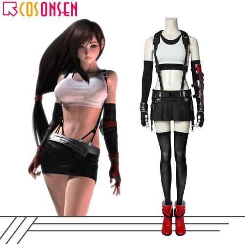 Final Fantasy VII Remake Cosplay Tifa Lockhart Costume hot Game FF7 Adult Women Halloween Christmas Carnival Outfit COSPLAYONSEN