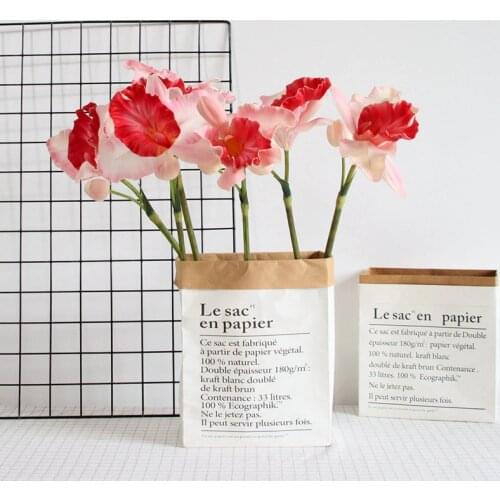 Htmeing 1pcs artificial Cattleya Orchids Flowers Real Touch PU Flower Home Craft Party Decoration