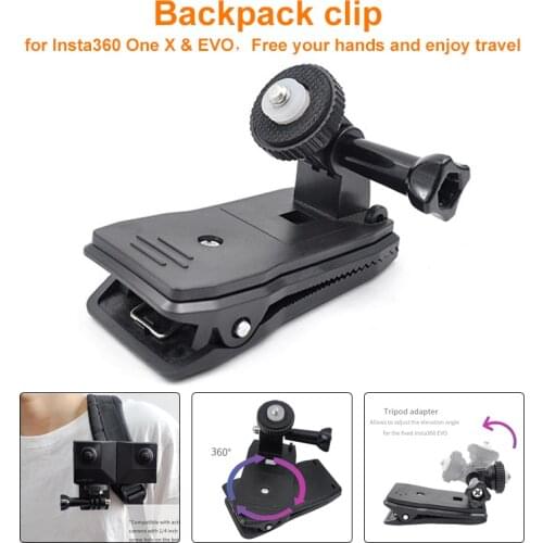 Backpack Mount For Insta360 ONE X & EVO Action Camera Expand Accessories Backpack Clip Kit For Insta360 One X & EVO