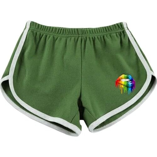 2021 New Summer Ladies Printed Shorts Hot Shorts European And American Womens Sexy Running Stretch Sports Shorts