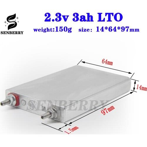 5pcs Lithium titanate battery 2.4V 3AH LTO bateria for DIY 12V 24V 48V motor 2.5L 1.8L sedan car battery E bike