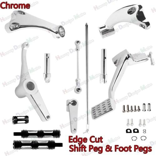 Edge Cut Forward Controls Kit Pegs Levers Linkage For Harley Sportster Iron 883 1200 Chrome