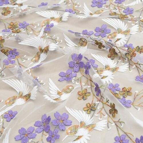 New big heavy duty water soluble lace fabric mesh stereo embroidery DIY wedding dress fabric