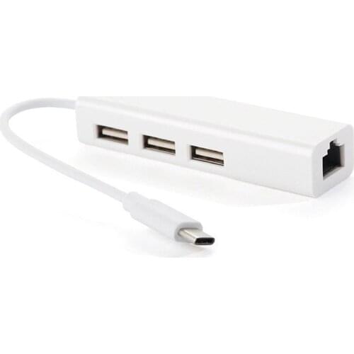 2021 New USB Ethernet Type C USB-C 3.1 to USB 3.0 Hub Ethernet Lan RJ45 Network Adapter For Macbook US