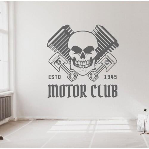 New Motor Club Garage Service Station Wall Sticker Motor Service Garage Workshop Decal Wall Art Decoration A001399