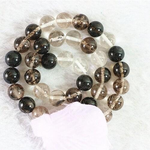 Newly Black Watermelon Tourmaline Stone 4mm 6mm 8mm 10mm 12mm 14mm Round Loose Beads Diy Jewelry Making 15" B516