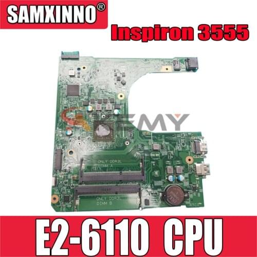 Original Laptop motherboard For DELL Inspiron 3555 E2-6110 CN-0517DH 0517DH 15276-1 EM6110 CPU Mainboard