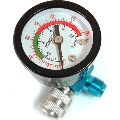 1/4in HVLP Spray Paint Gun Air Regulator With Pressure Gauge Digital Compressor