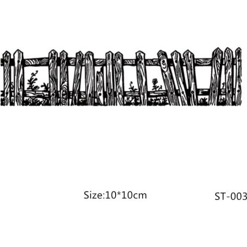 AZSG Bamboo Fence Clear Stamps/Seals For DIY Scrapbooking/Card Making/Album Decorative Silicone Stamp Crafts