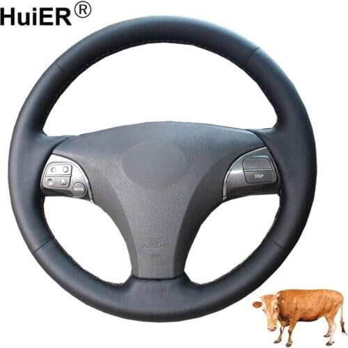 Hand Sewing Car Steering Wheel Cover Top Layer Cow Leather For Lexus ES240 ES250 ES300 ES350 2007-2012 Lexus GS350 GS450h GS460